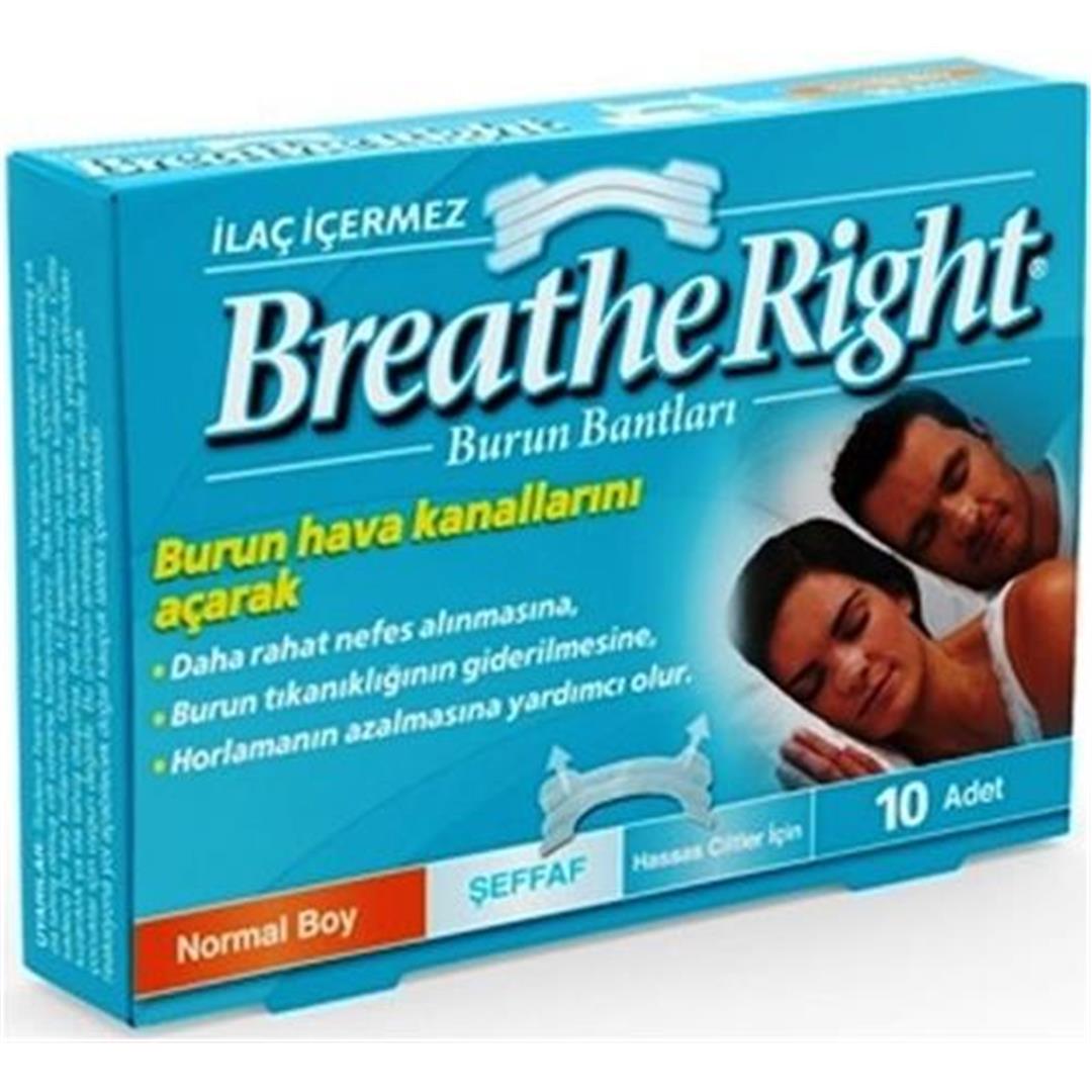 Breathe Right Burun Bandı Normal Boy Şeffaf 10 Adet